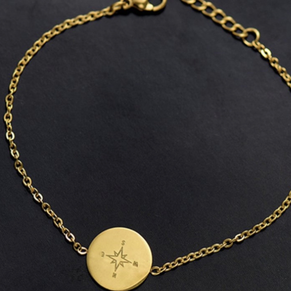 14K plated compass bracelet NWT